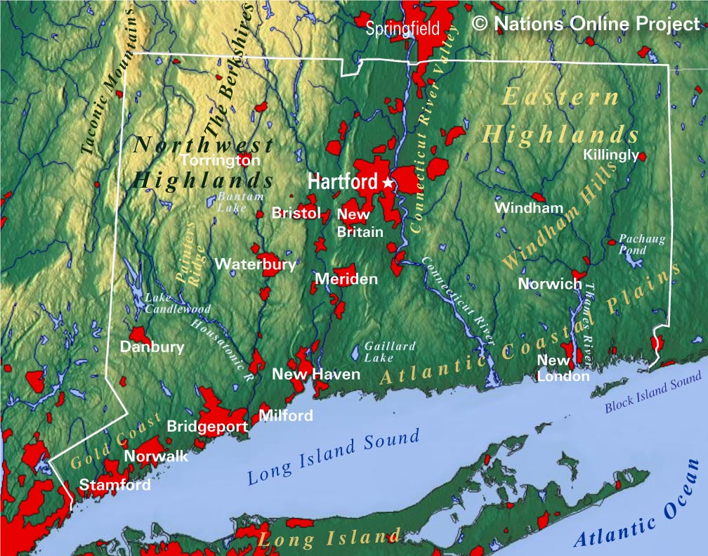 Map Of Connecticut Shoreline