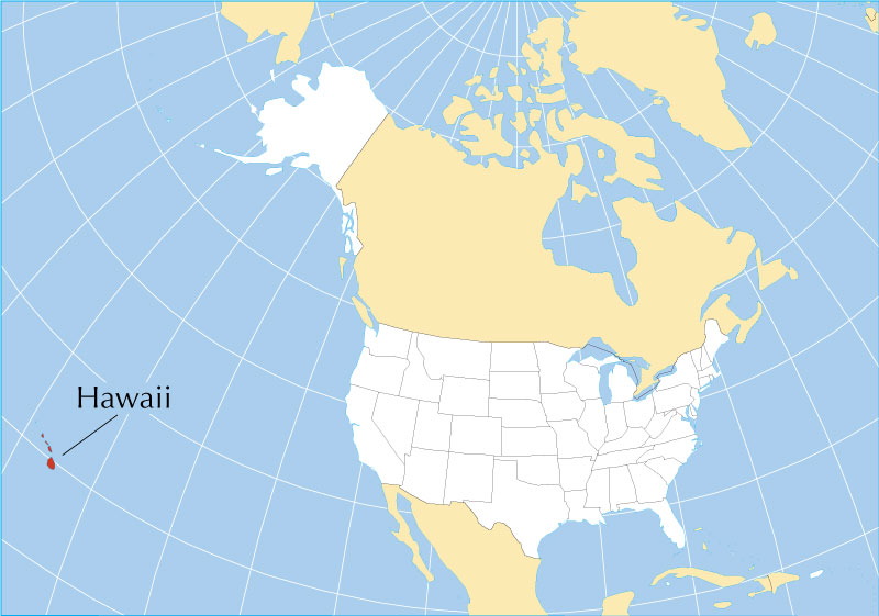 hawaii on a map Map Of The State Of Hawaii Usa Nations Online Project