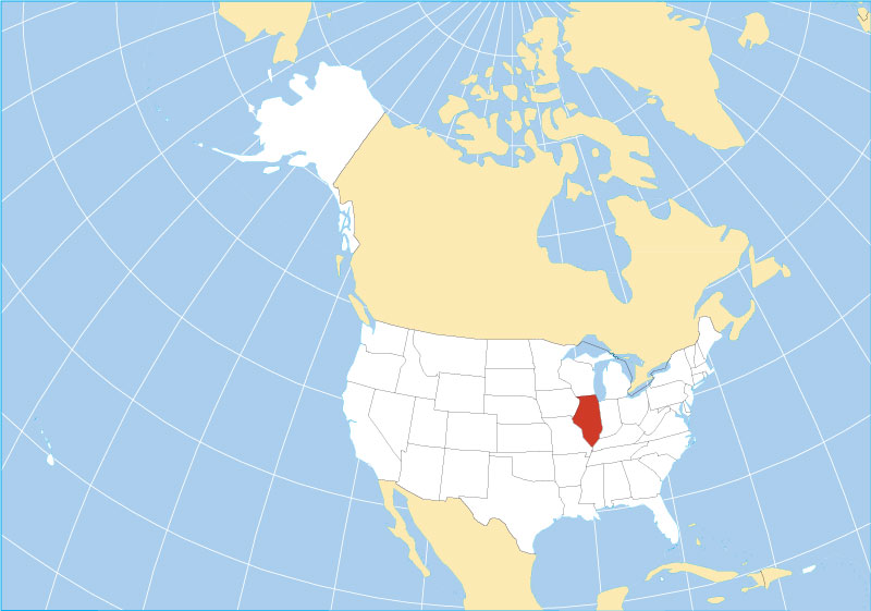 where is illinois on the map Map Of The State Of Illinois Usa Nations Online Project where is illinois on the map