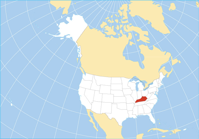 Map Of The State Of Kentucky Usa Nations Online Project
