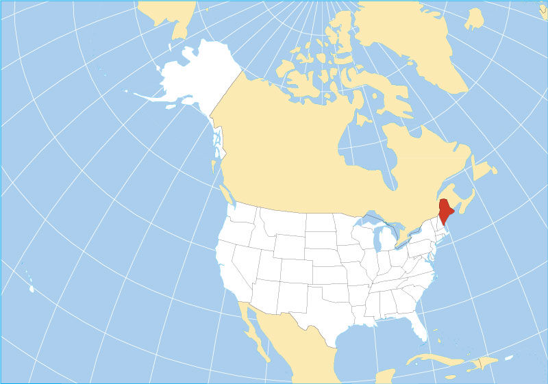 geographical map of maine