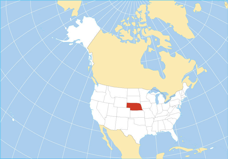 where is nebraska on the us map Map Of The State Of Nebraska Usa Nations Online Project where is nebraska on the us map