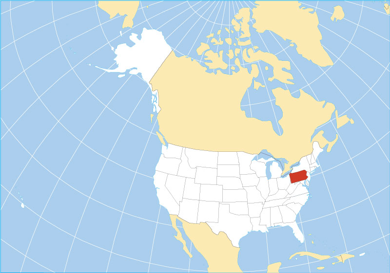 Map Of The State Of Pennsylvania Usa Nations Online Project