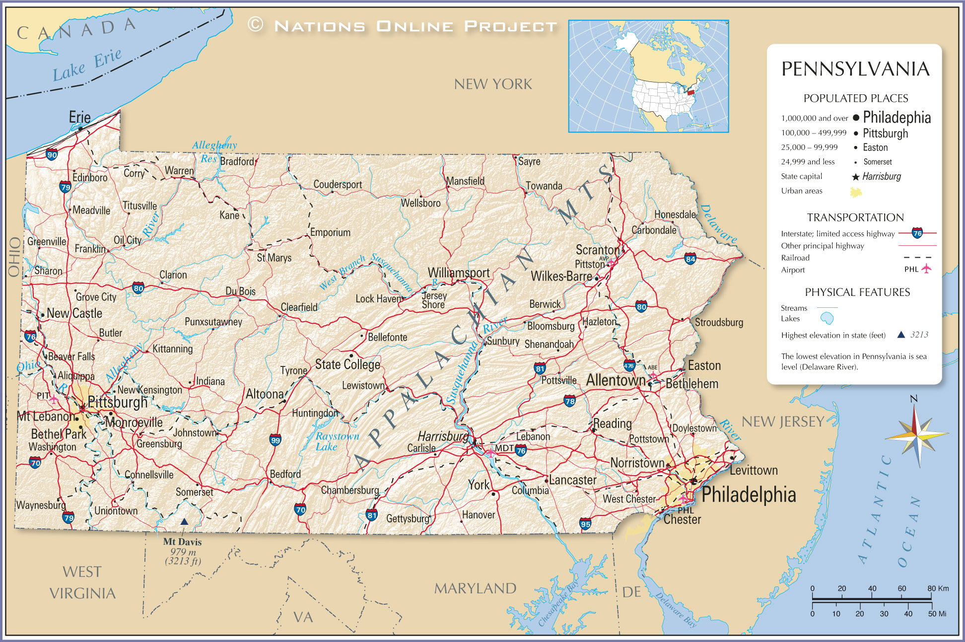 Pennsylvania Electric Utility Map
