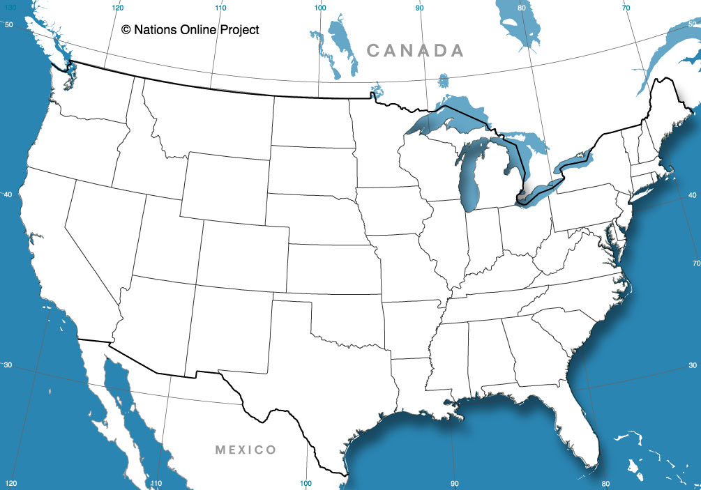 blank map of the United States