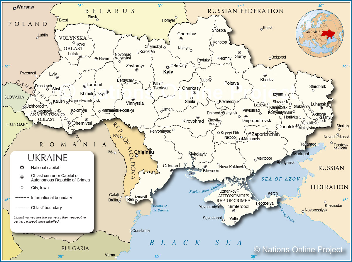 Political Map of Ukraine