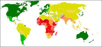 HDI Human Development Index Map 
