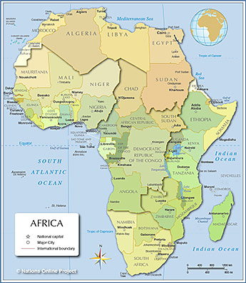 Africa political map