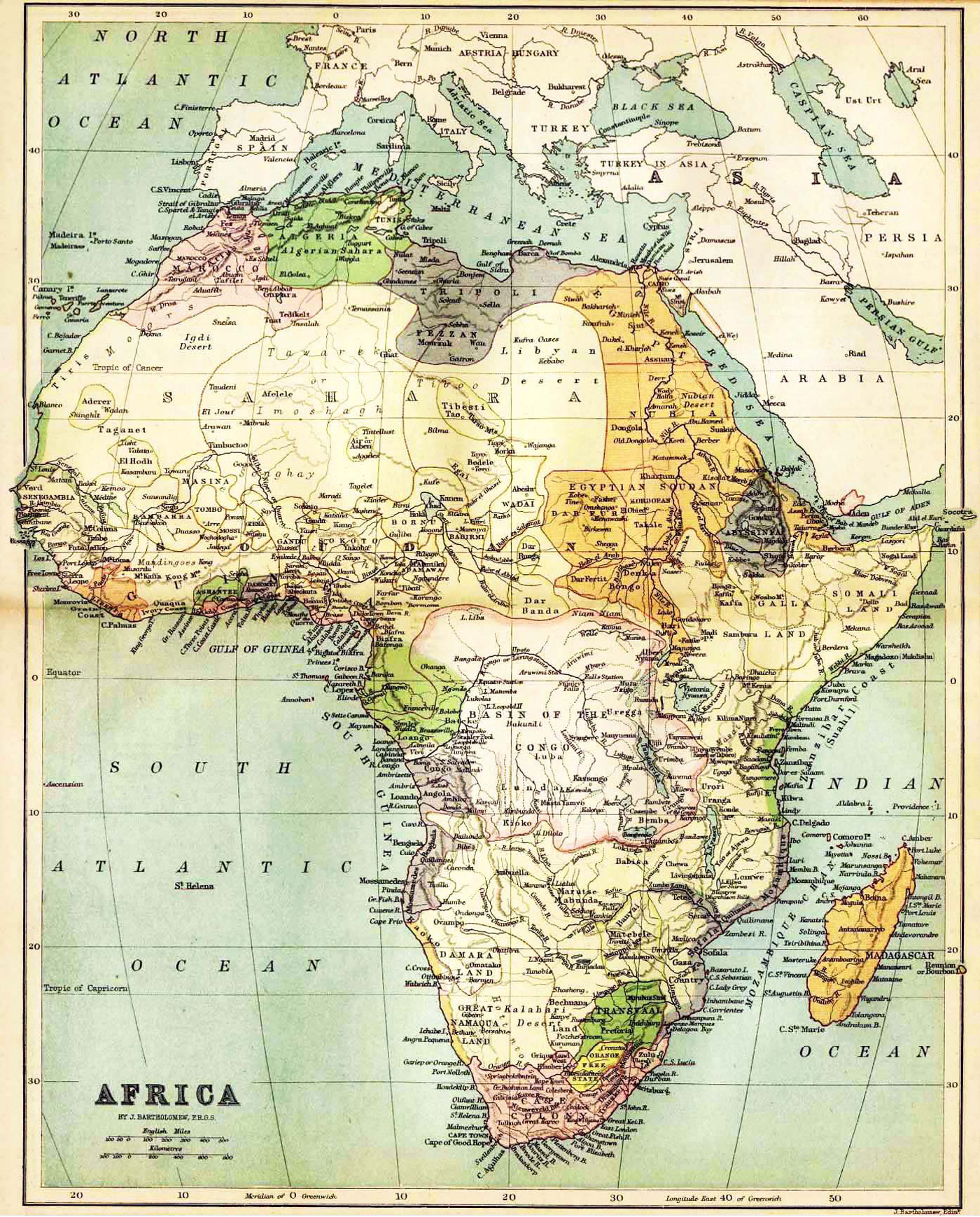 Historical Map Of Africa In 15 Nations Online Project