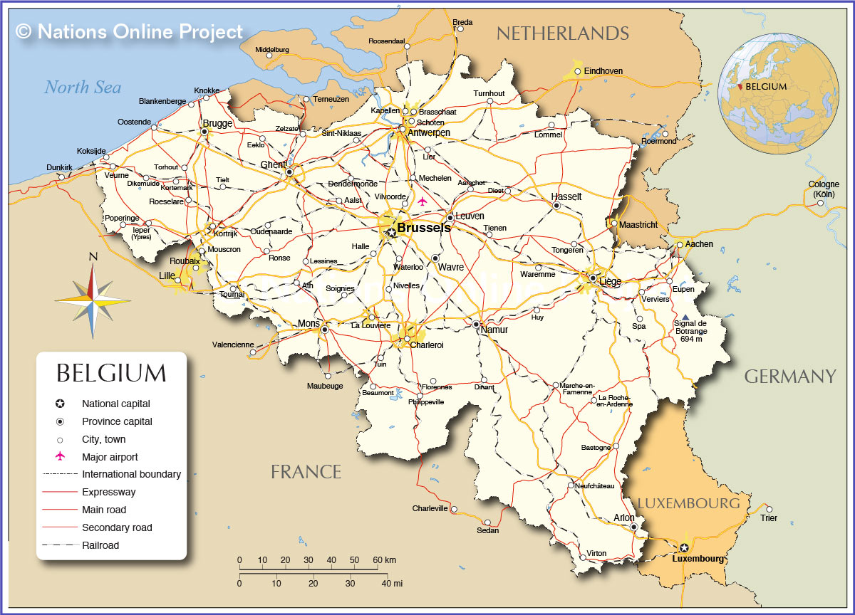 Map Of Brussels And Surrounding Countries - Vanda Jackelyn