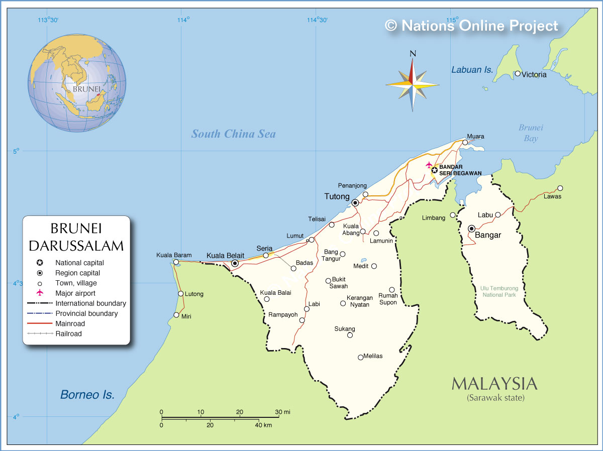 Map of Brunei