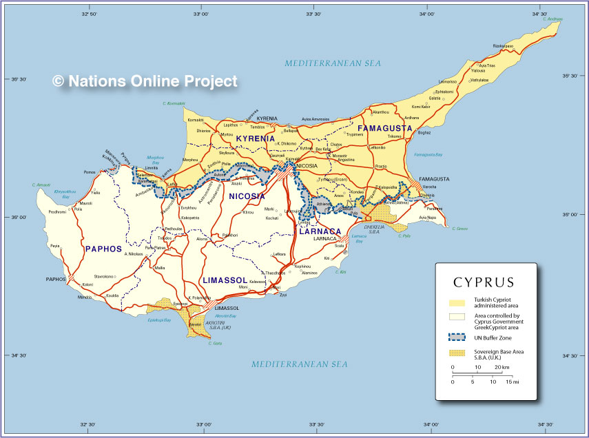 Map of Cyprus