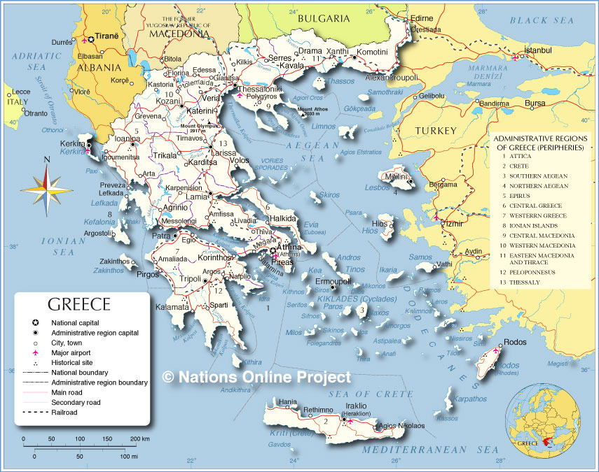 Political Map of Greece