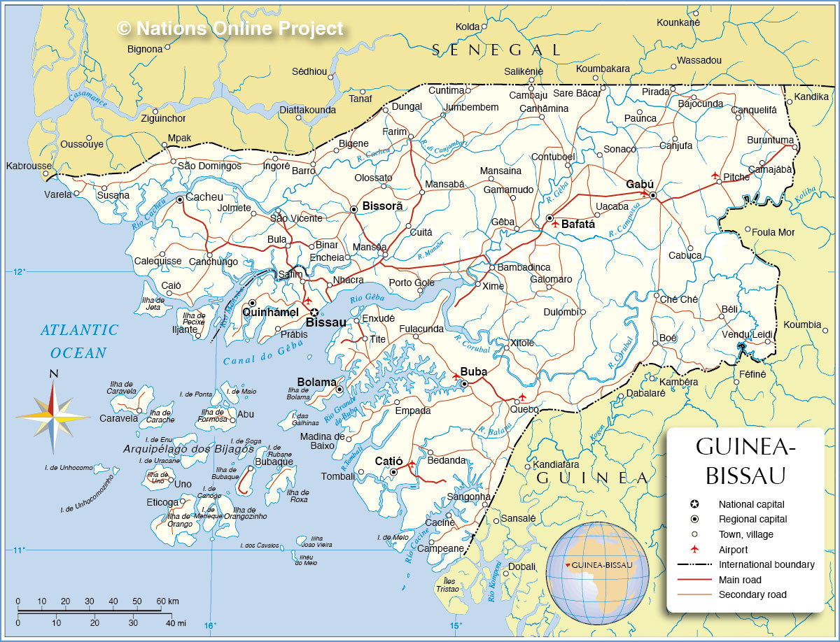 Political Map of Guinea Bissau
