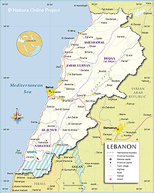 Lebanon Map