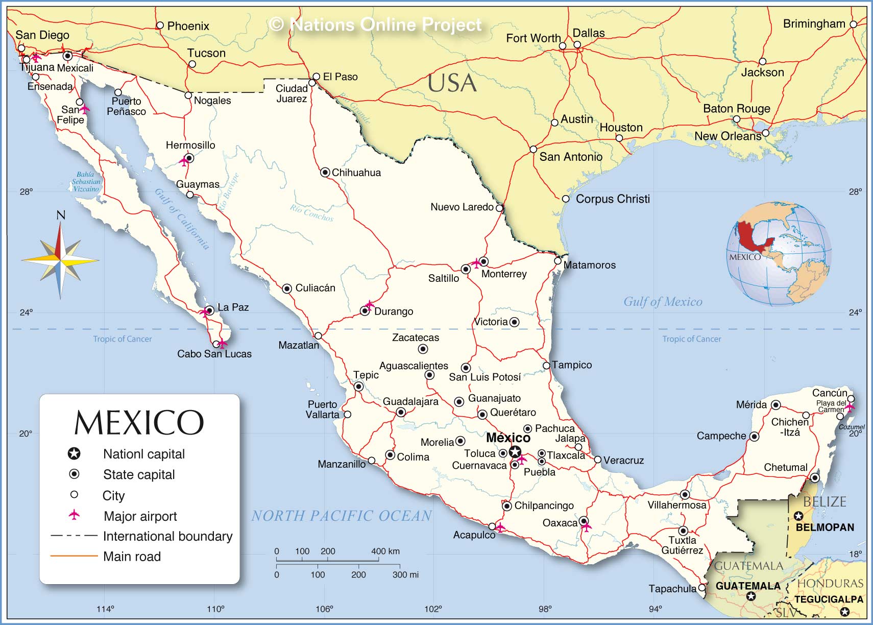 Political Map of Mexico