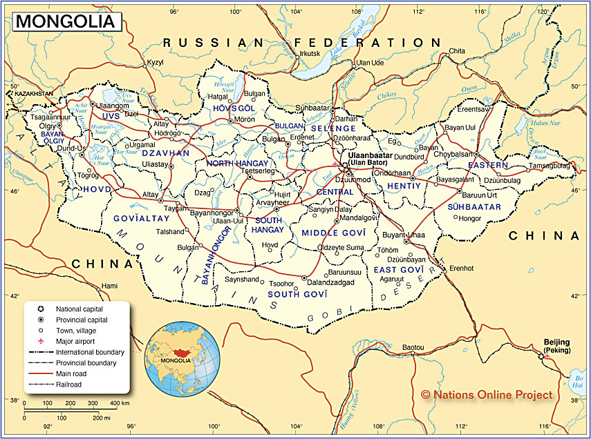 Map of Mongolia