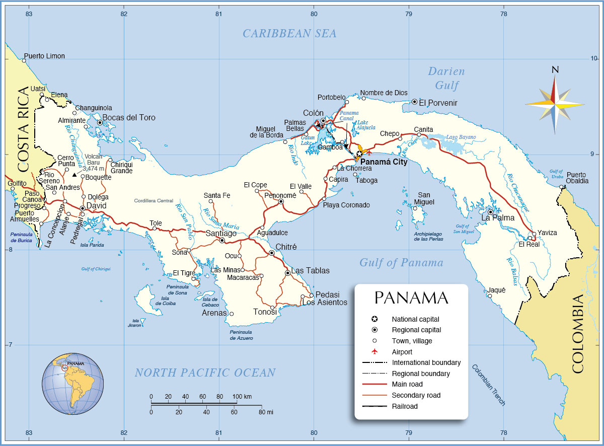 Political Map of Panama