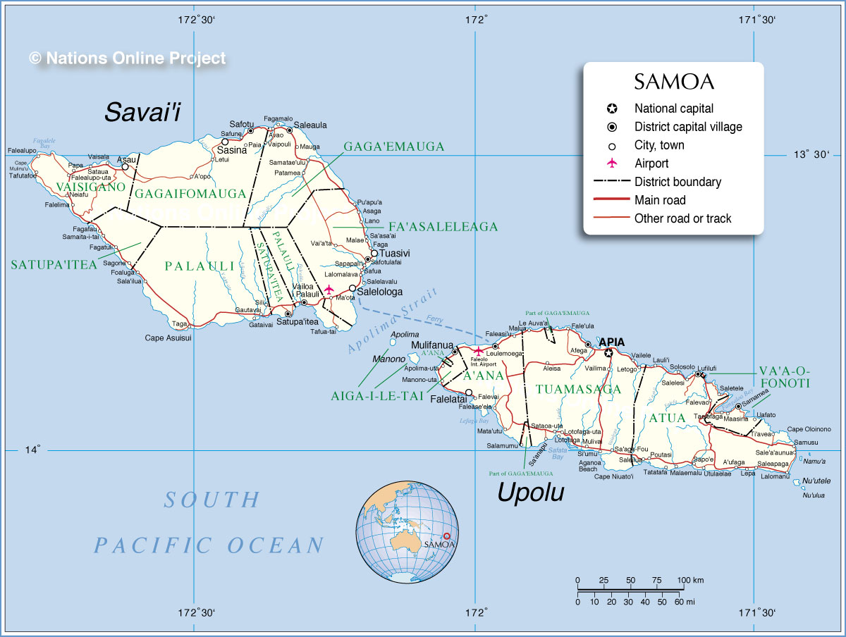 Administrative Map of Samoa