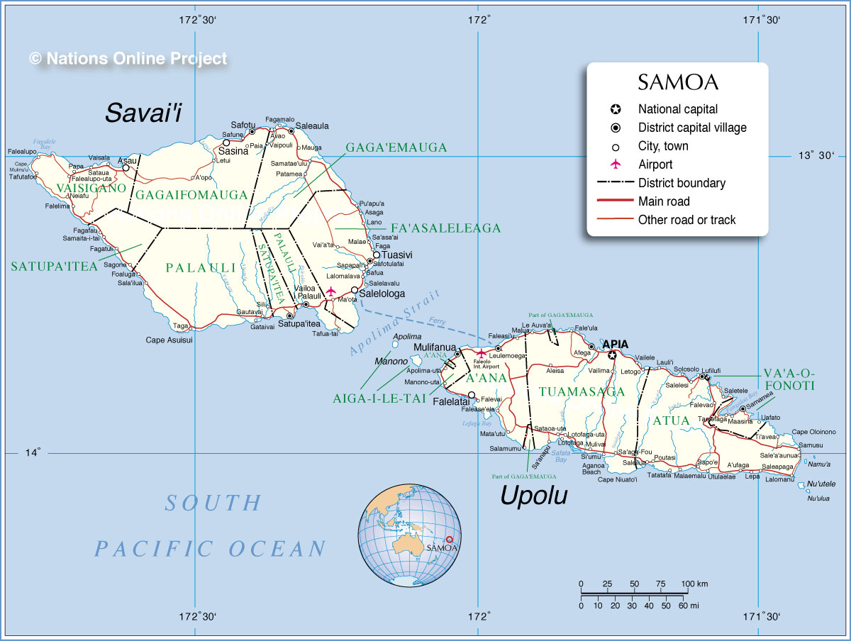 Vector Map Of Samoa Political One Stop Map | lupon.gov.ph