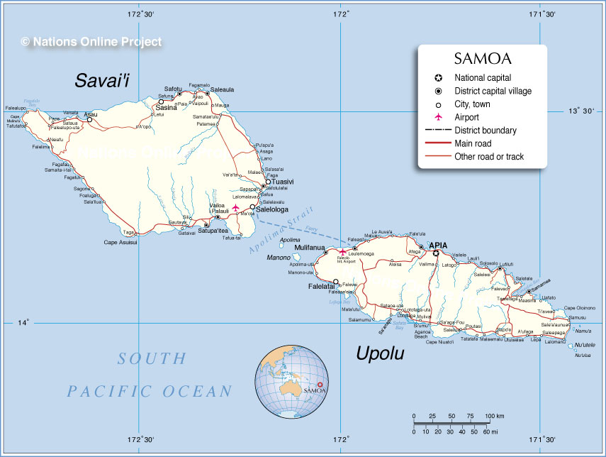 Political Map of Samoa