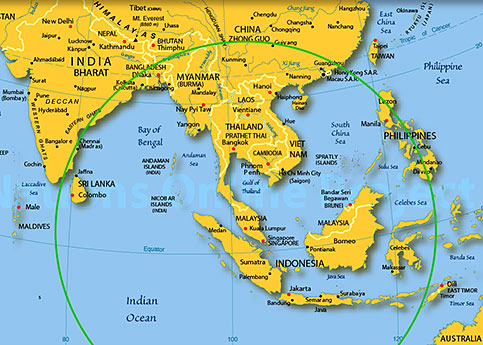 search area Indian Ocean