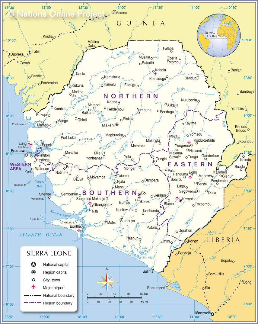 Recent Map Of Sierra Leone