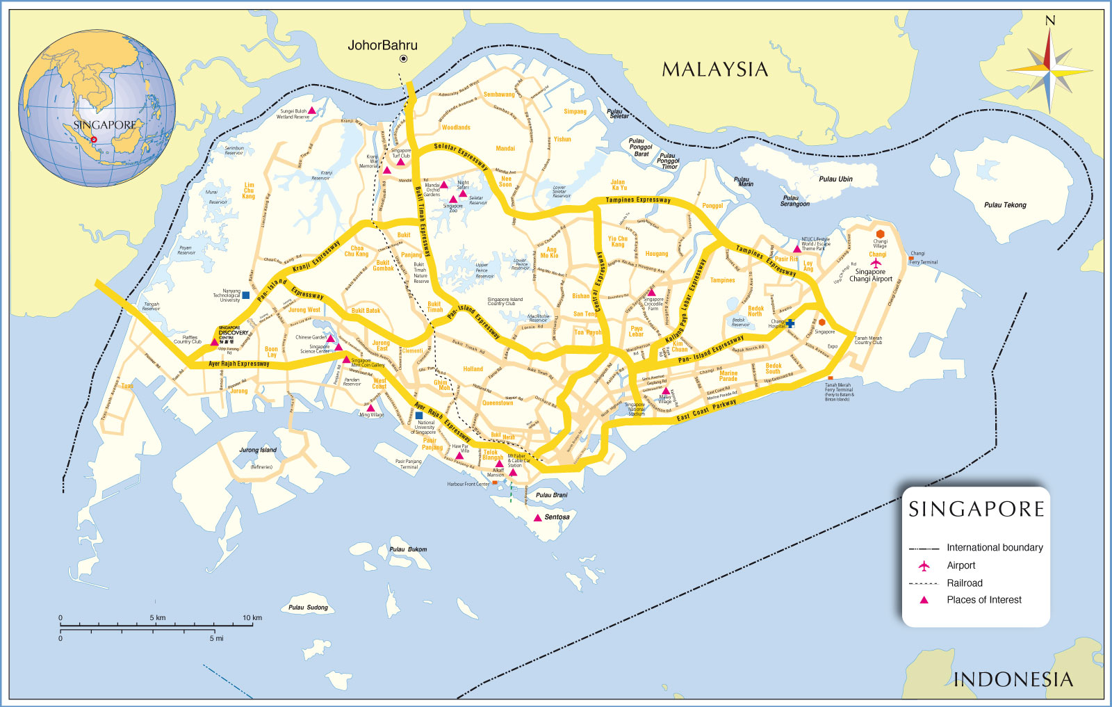 Map of Singapore