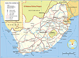 South Africas Provinces Map