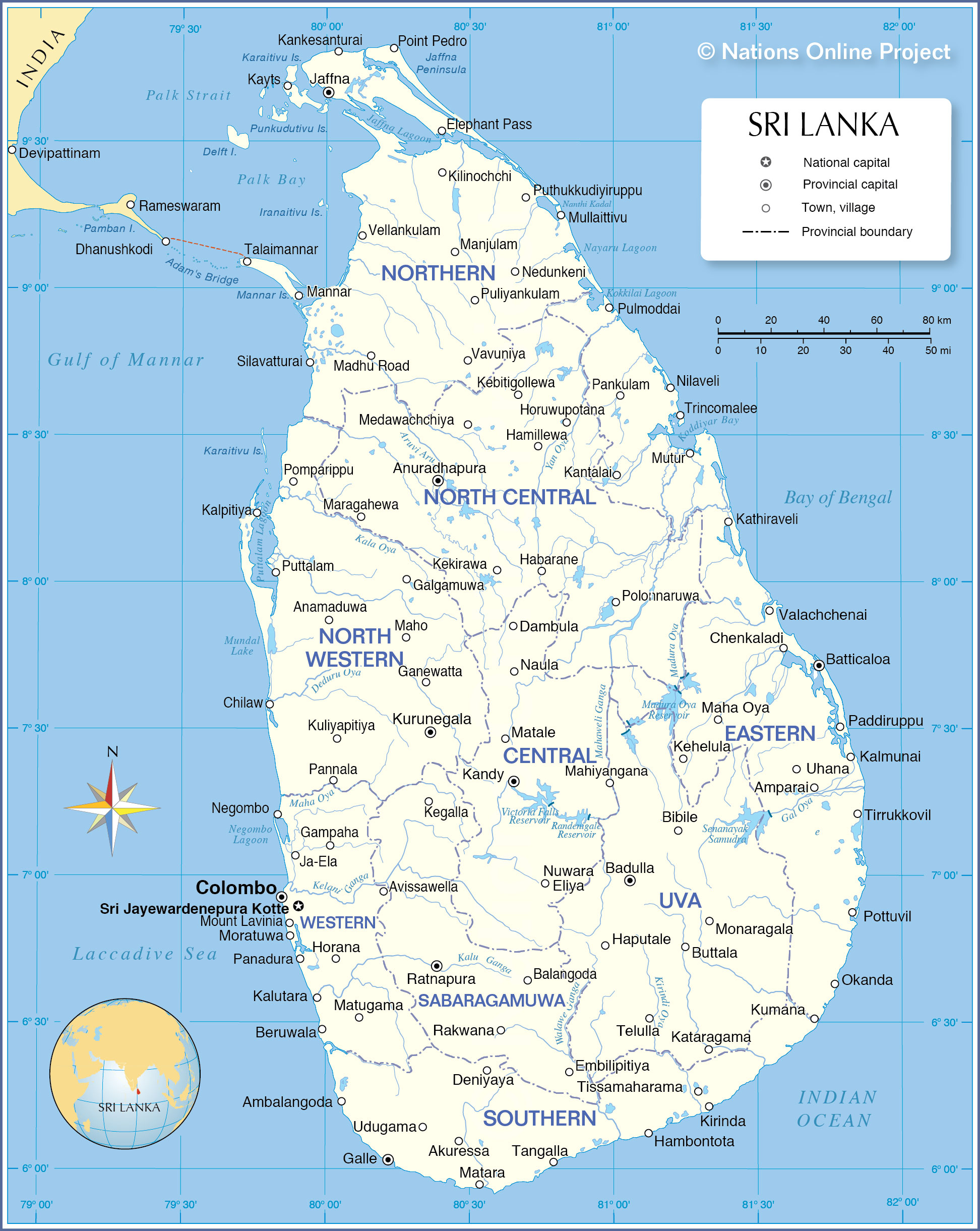 map of kandy sri lanka Administrative Map Of Sri Lanka Nations Online Project map of kandy sri lanka