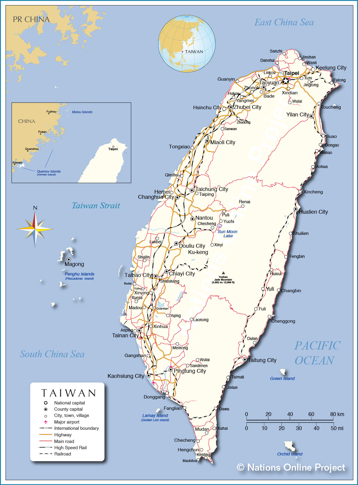 Political Map of Taiwan - Nations Online Project