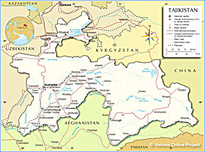 Tajikistan Map