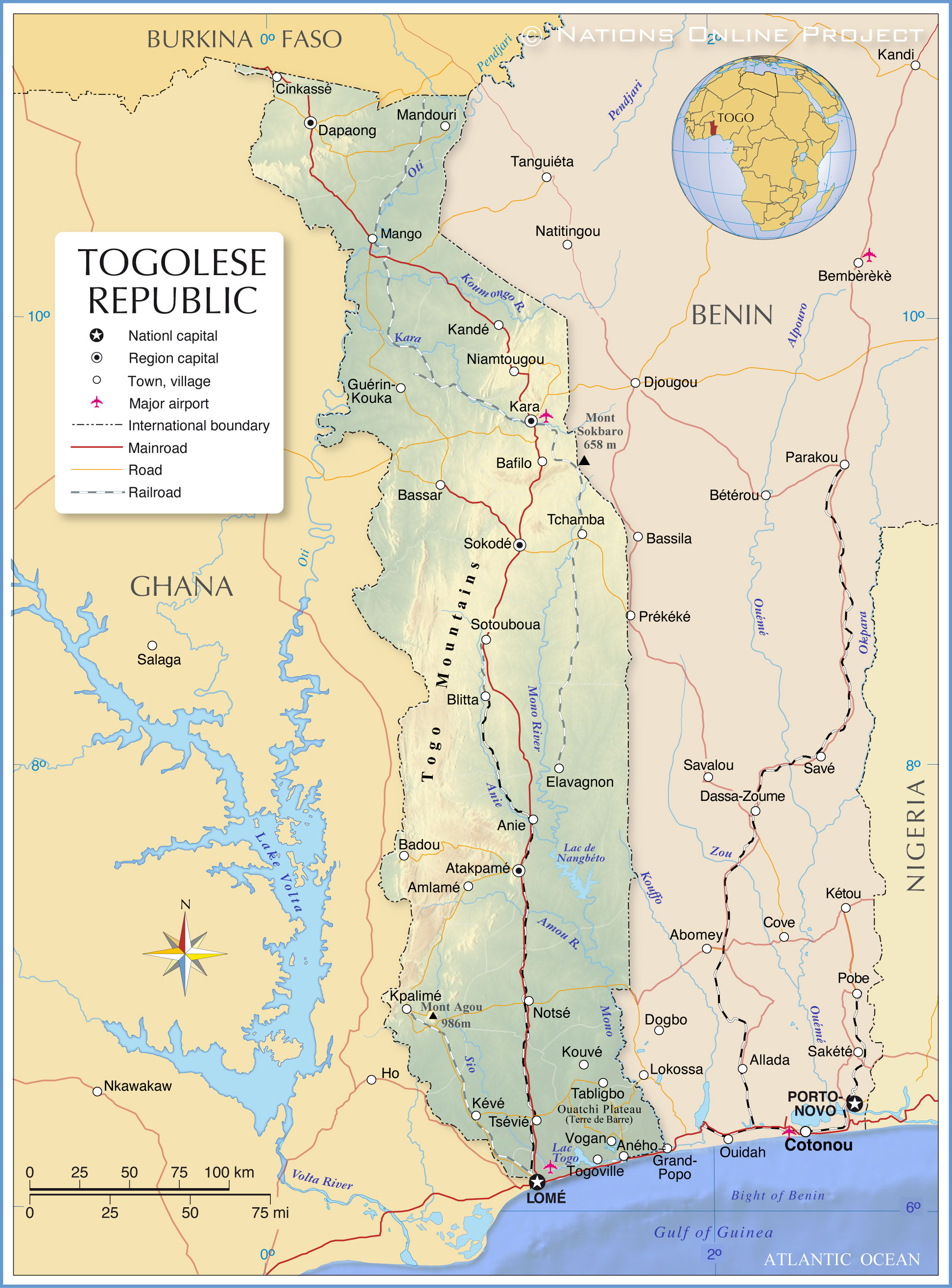 Political Map Of Togo Nations Online Project Political Map Of Togo Nations Online Project