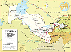 Uzbekistan Map