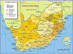 South Africas Provinces Map