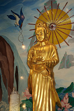 A2597 China Tibet Buddha Guan Yin Fengshui Göttin Schutz Geshenk H18B10T9